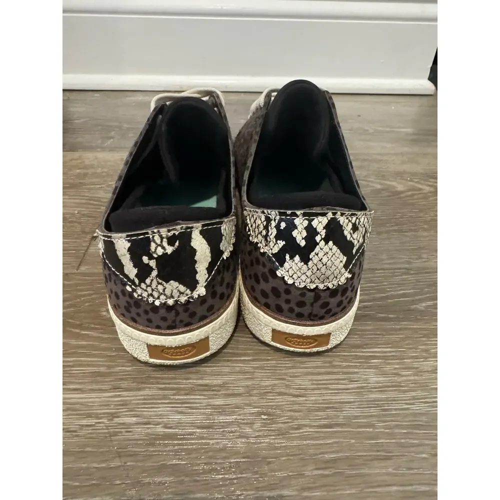 Dr Scholl’s - Sweet Kicks - Leopard, black lace up sneakers -‎ Size 9